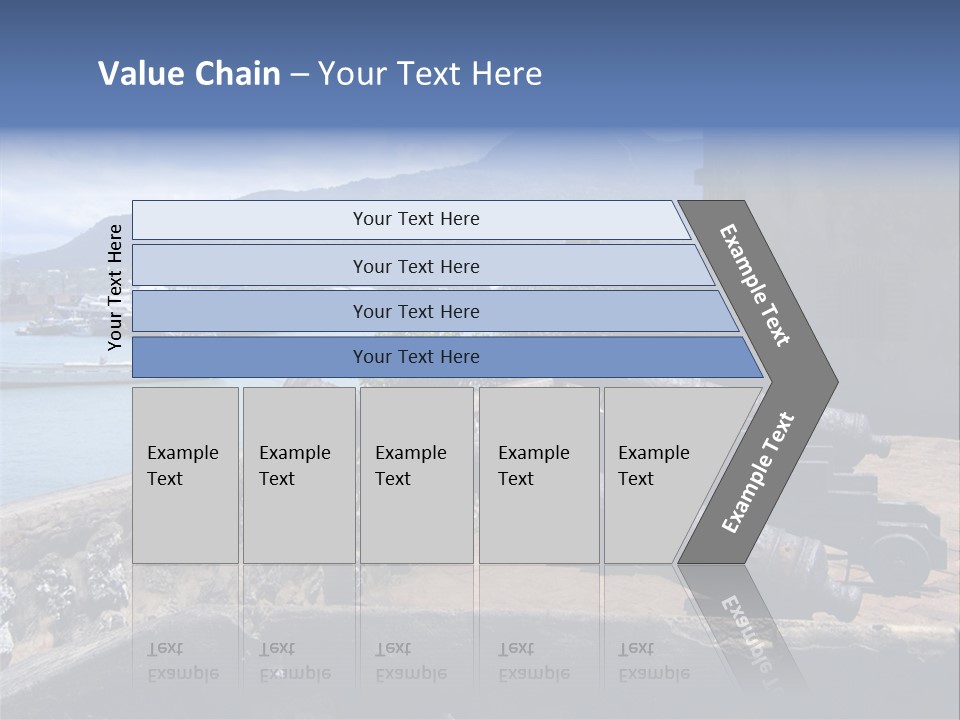 Old Cannons At San Felipe Fortress Overlooking Puerto Plata Port. Dominican Republic. PowerPoint Template