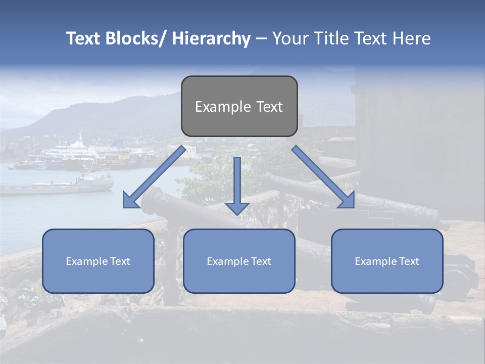Old Cannons At San Felipe Fortress Overlooking Puerto Plata Port. Dominican Republic. PowerPoint Template