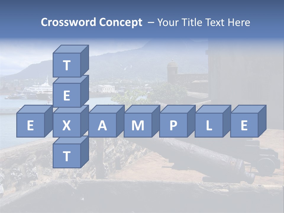 Old Cannons At San Felipe Fortress Overlooking Puerto Plata Port. Dominican Republic. PowerPoint Template