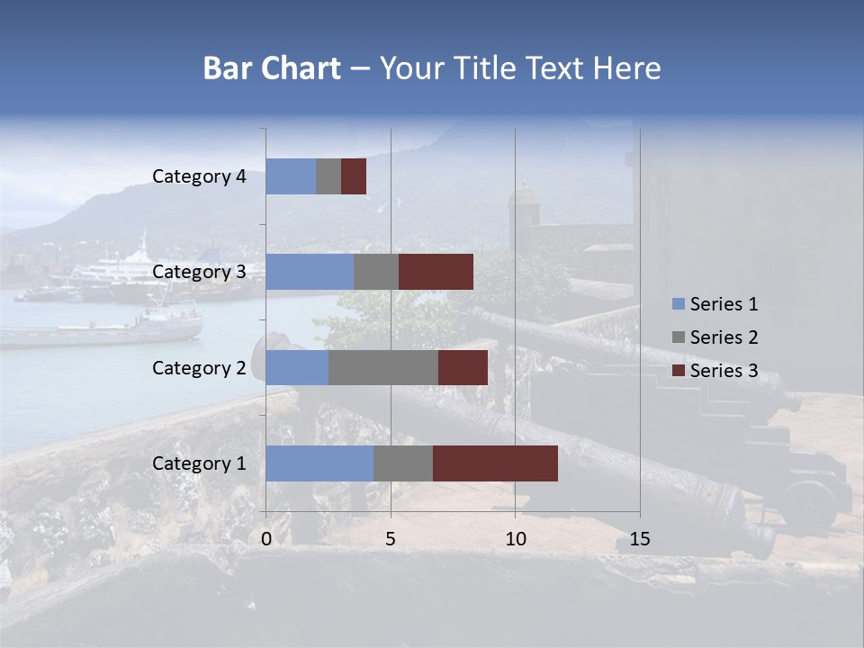 Old Cannons At San Felipe Fortress Overlooking Puerto Plata Port. Dominican Republic. PowerPoint Template