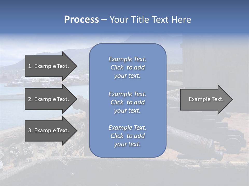 Old Cannons At San Felipe Fortress Overlooking Puerto Plata Port. Dominican Republic. PowerPoint Template