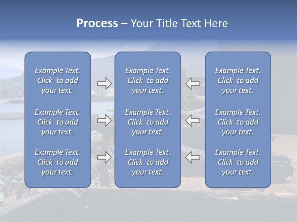 Old Cannons At San Felipe Fortress Overlooking Puerto Plata Port. Dominican Republic. PowerPoint Template
