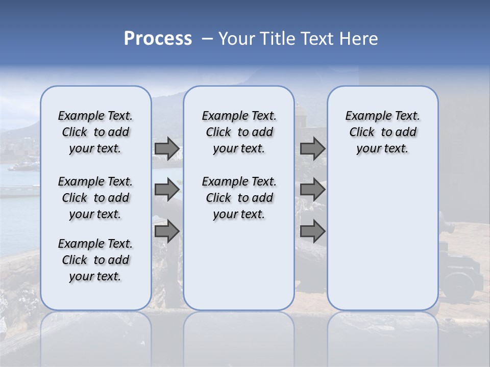 Old Cannons At San Felipe Fortress Overlooking Puerto Plata Port. Dominican Republic. PowerPoint Template