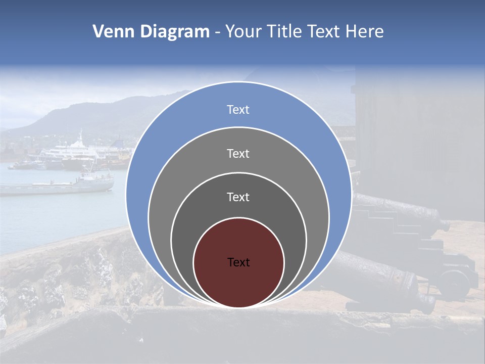 Old Cannons At San Felipe Fortress Overlooking Puerto Plata Port. Dominican Republic. PowerPoint Template