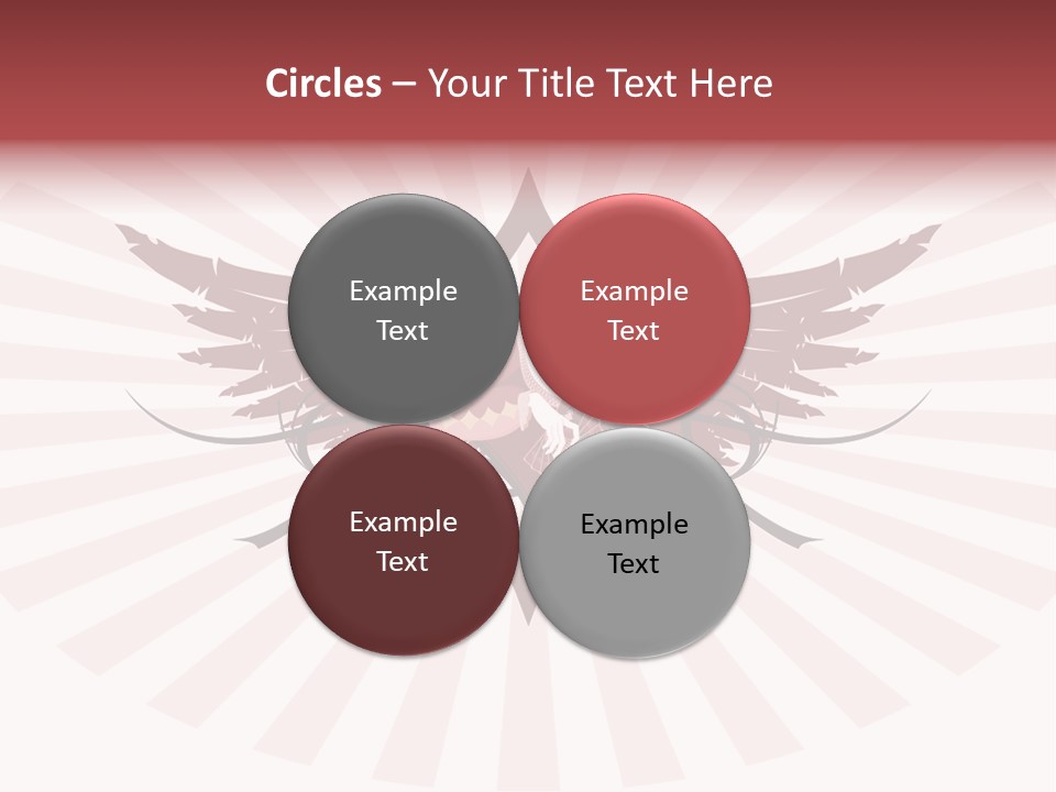 Grinning Clown With Playing Cards In The Centre Of Diamond Ornament With Wings (Vector) Stock Vector Illustration: PowerPoint Template