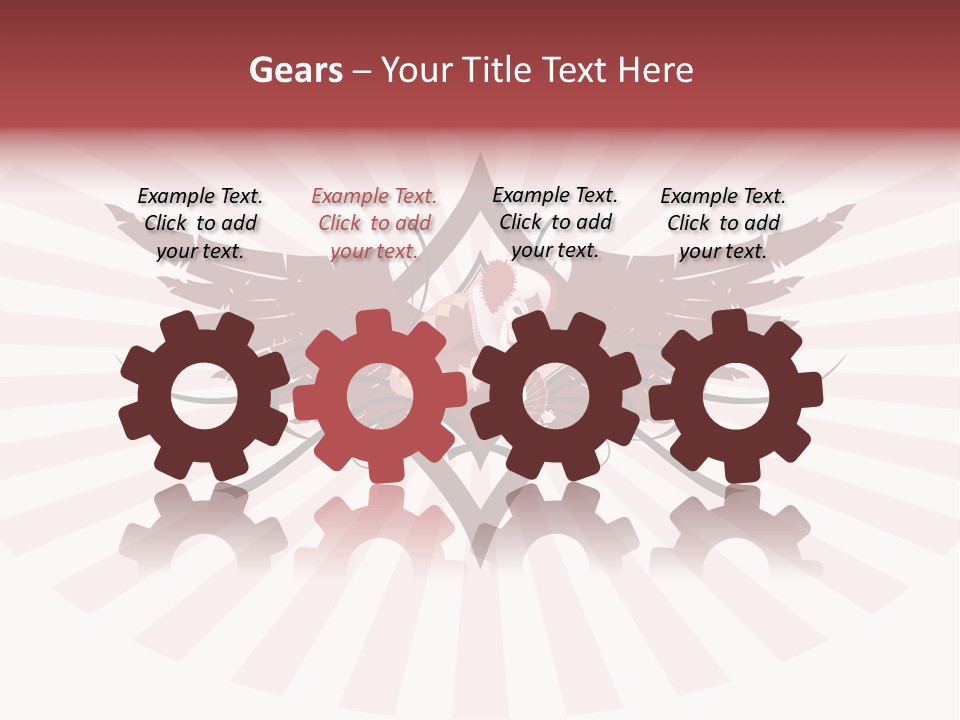 Grinning Clown With Playing Cards In The Centre Of Diamond Ornament With Wings (Vector) Stock Vector Illustration: PowerPoint Template