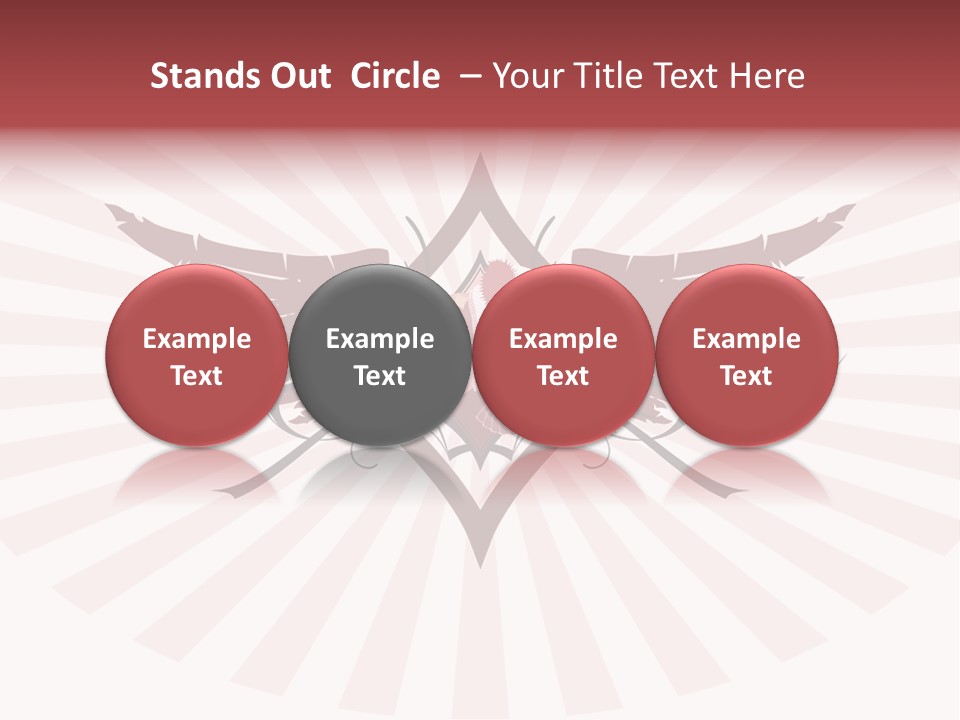 Grinning Clown With Playing Cards In The Centre Of Diamond Ornament With Wings (Vector) Stock Vector Illustration: PowerPoint Template