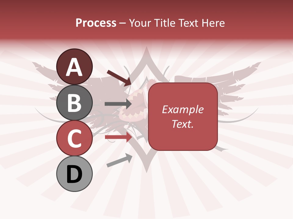 Grinning Clown With Playing Cards In The Centre Of Diamond Ornament With Wings (Vector) Stock Vector Illustration: PowerPoint Template