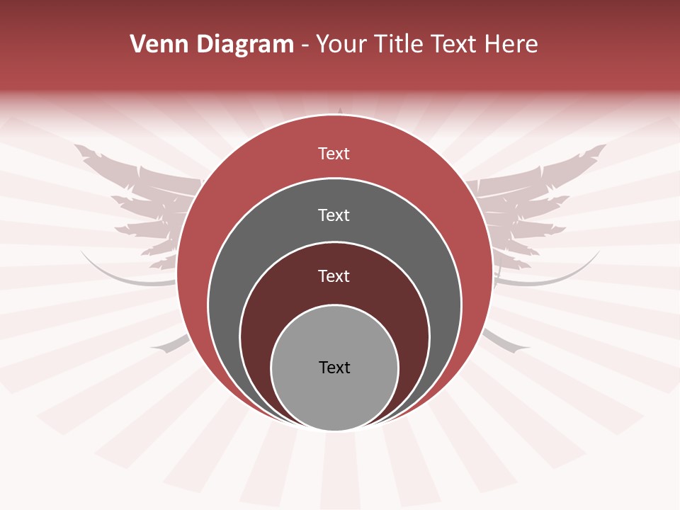 Grinning Clown With Playing Cards In The Centre Of Diamond Ornament With Wings (Vector) Stock Vector Illustration: PowerPoint Template