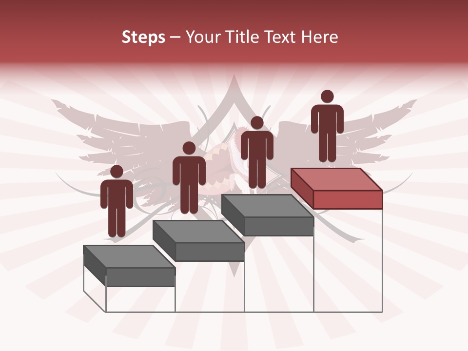 Grinning Clown With Playing Cards In The Centre Of Diamond Ornament With Wings (Vector) Stock Vector Illustration: PowerPoint Template