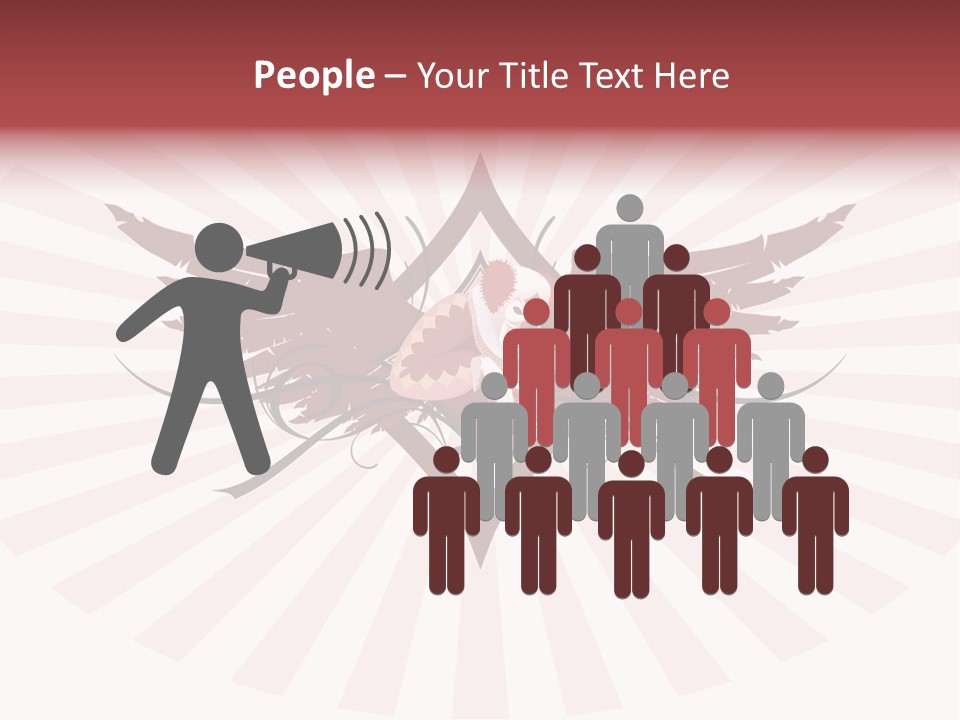 Grinning Clown With Playing Cards In The Centre Of Diamond Ornament With Wings (Vector) Stock Vector Illustration: PowerPoint Template