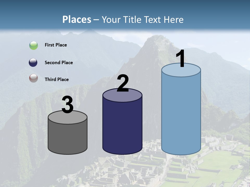 The Lost Incan City Of Machu Picchu Near Cusco, Peru. PowerPoint Template