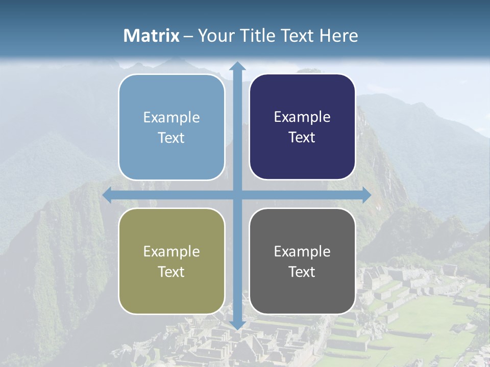 The Lost Incan City Of Machu Picchu Near Cusco, Peru. PowerPoint Template