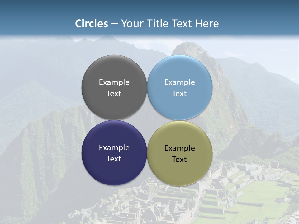 The Lost Incan City Of Machu Picchu Near Cusco, Peru. PowerPoint Template