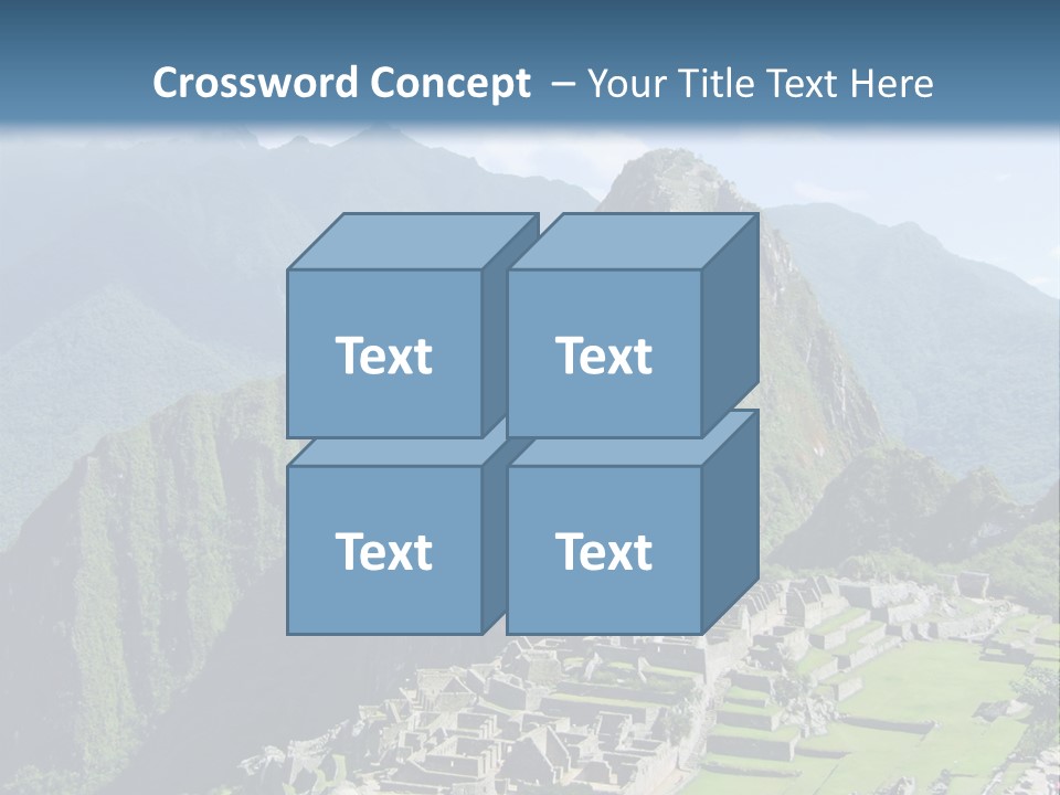 The Lost Incan City Of Machu Picchu Near Cusco, Peru. PowerPoint Template