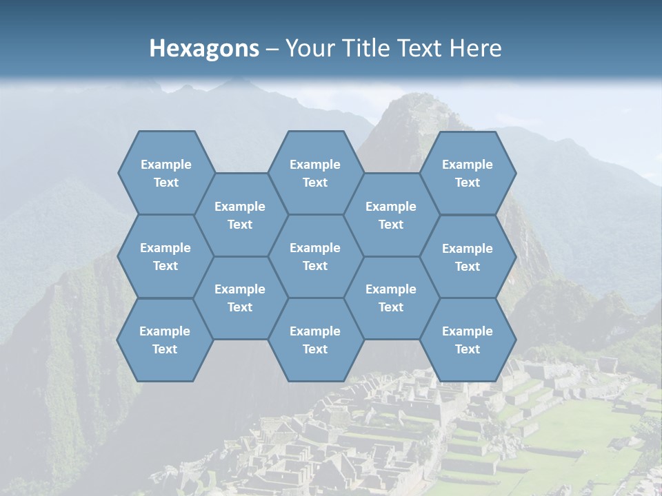 The Lost Incan City Of Machu Picchu Near Cusco, Peru. PowerPoint Template