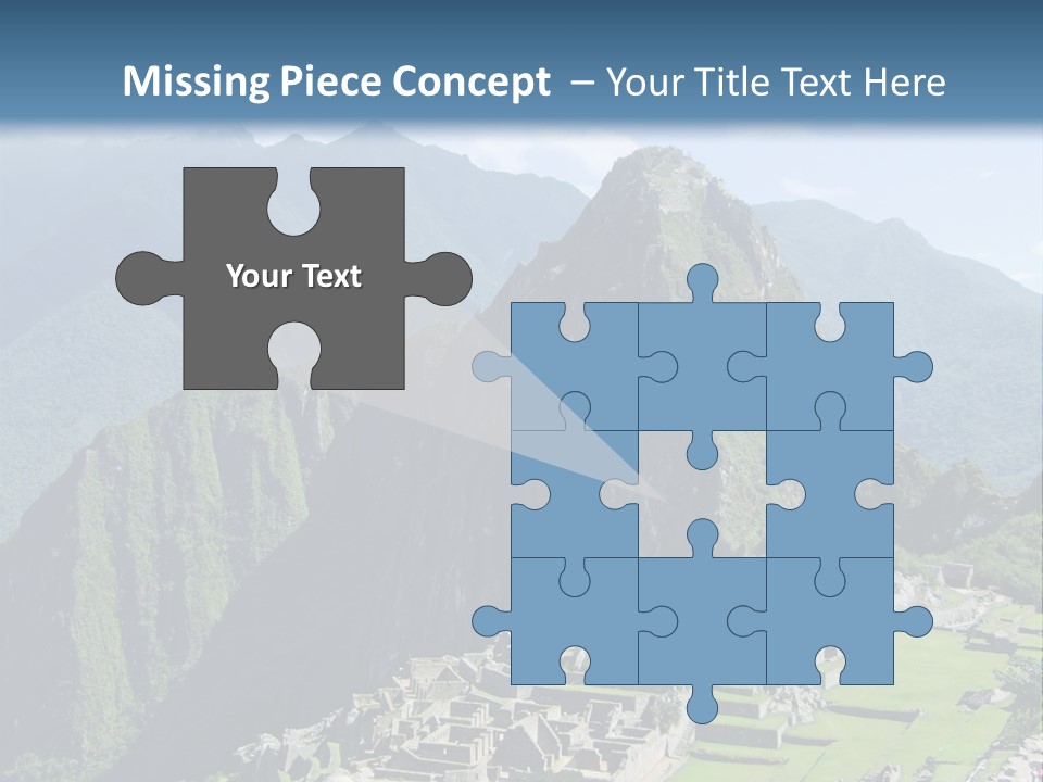 The Lost Incan City Of Machu Picchu Near Cusco, Peru. PowerPoint Template