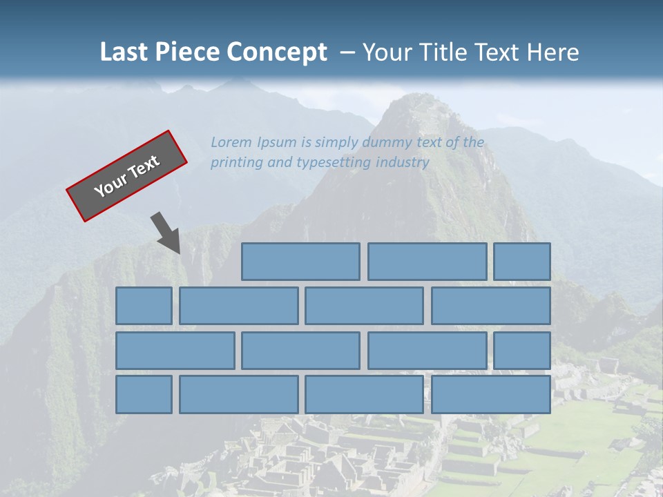 The Lost Incan City Of Machu Picchu Near Cusco, Peru. PowerPoint Template