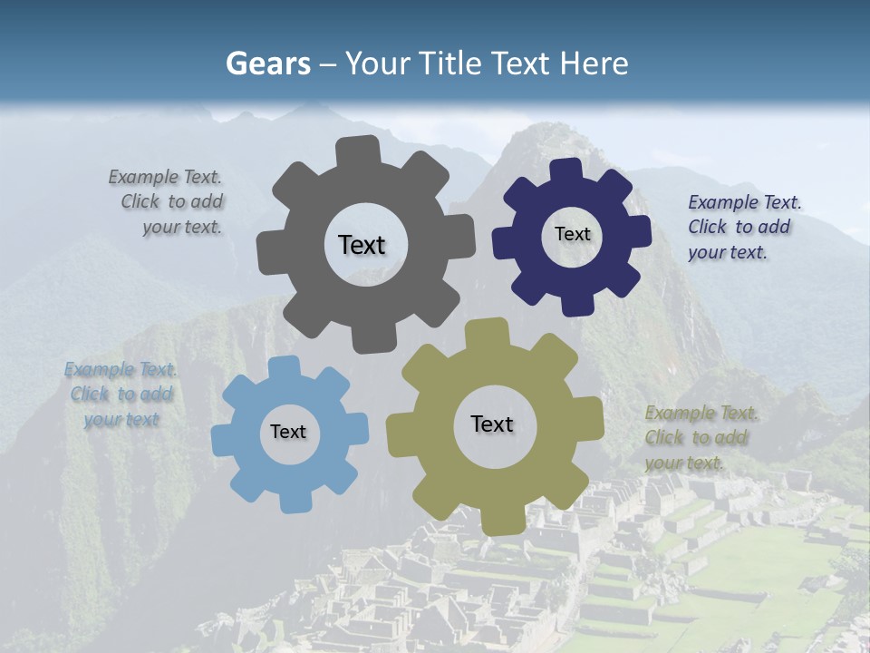 The Lost Incan City Of Machu Picchu Near Cusco, Peru. PowerPoint Template