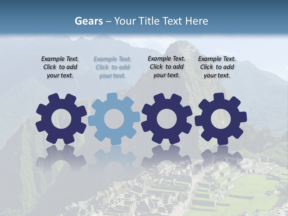 The Lost Incan City Of Machu Picchu Near Cusco, Peru. PowerPoint Template