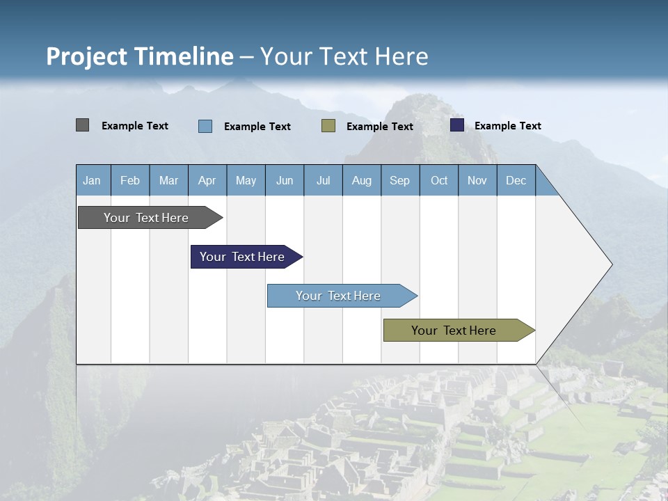 The Lost Incan City Of Machu Picchu Near Cusco, Peru. PowerPoint Template
