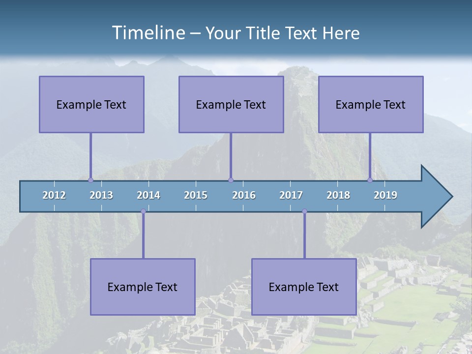 The Lost Incan City Of Machu Picchu Near Cusco, Peru. PowerPoint Template