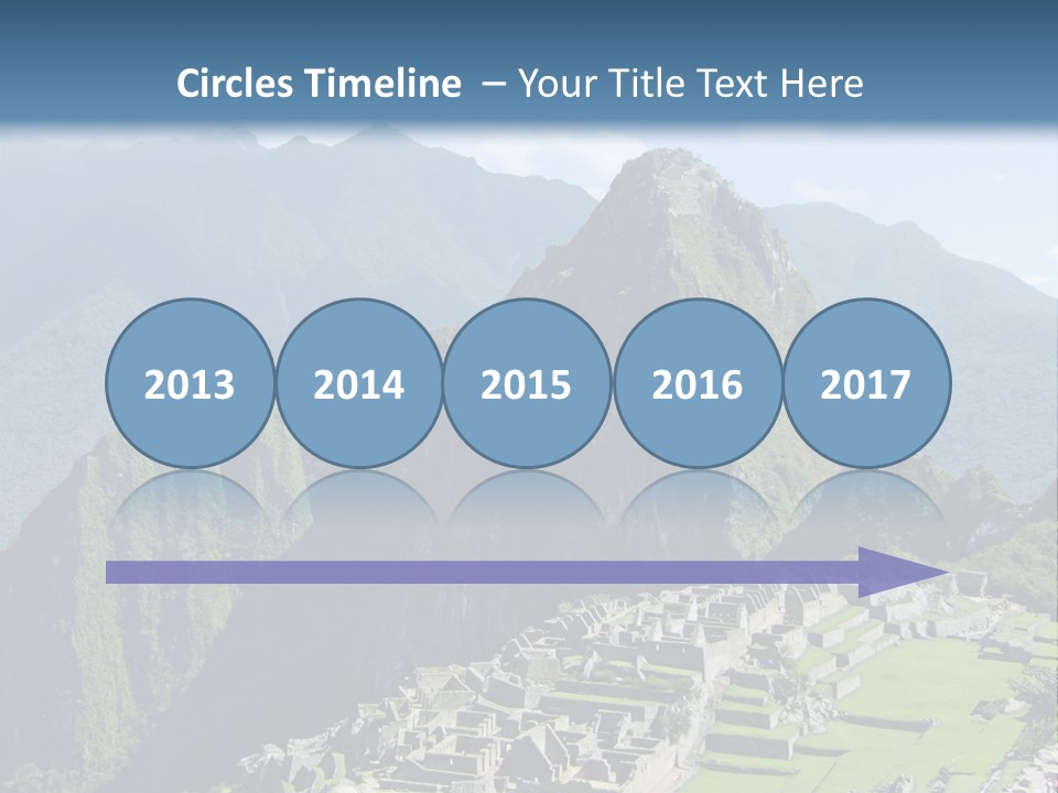 The Lost Incan City Of Machu Picchu Near Cusco, Peru. PowerPoint Template