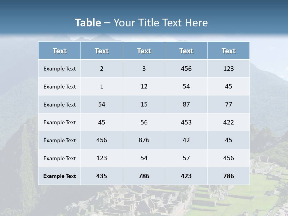 The Lost Incan City Of Machu Picchu Near Cusco, Peru. PowerPoint Template