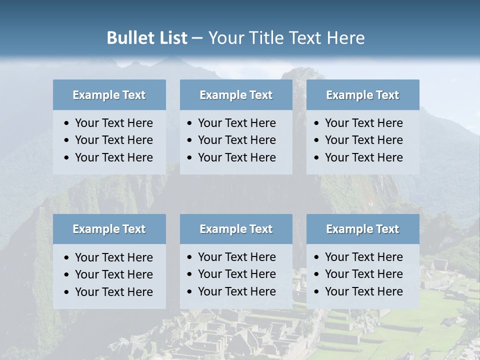 The Lost Incan City Of Machu Picchu Near Cusco, Peru. PowerPoint Template