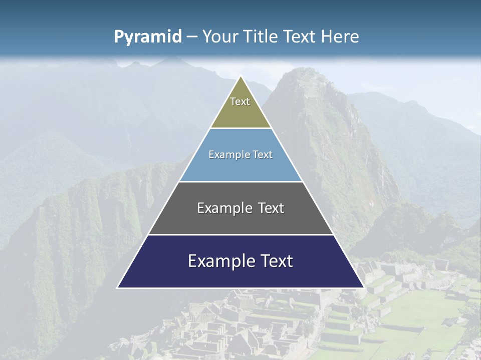 The Lost Incan City Of Machu Picchu Near Cusco, Peru. PowerPoint Template