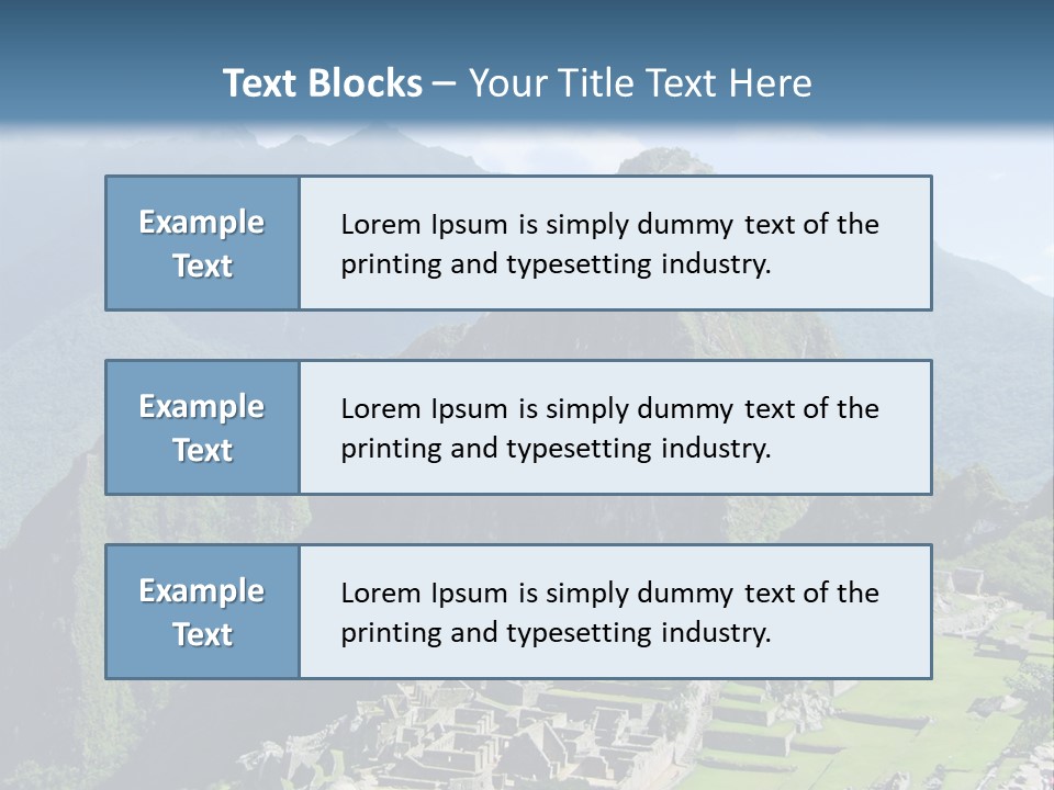 The Lost Incan City Of Machu Picchu Near Cusco, Peru. PowerPoint Template