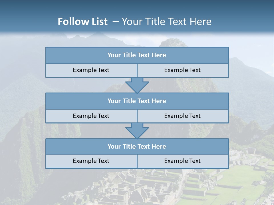 The Lost Incan City Of Machu Picchu Near Cusco, Peru. PowerPoint Template
