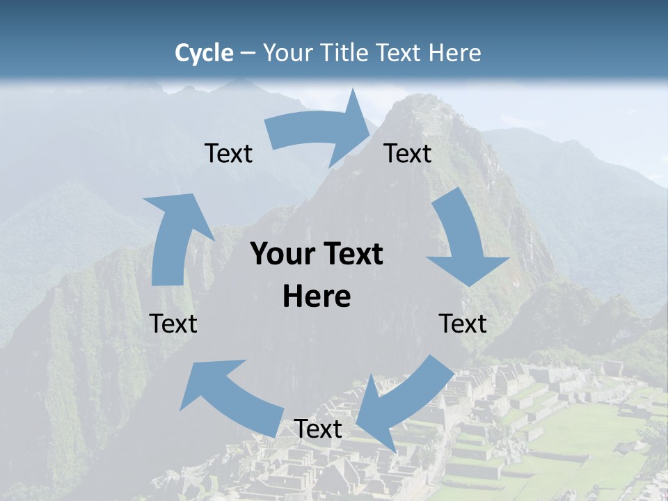 The Lost Incan City Of Machu Picchu Near Cusco, Peru. PowerPoint Template