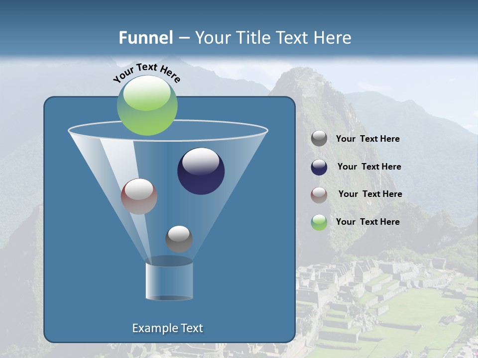 The Lost Incan City Of Machu Picchu Near Cusco, Peru. PowerPoint Template