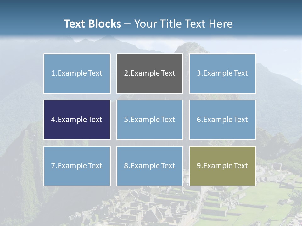 The Lost Incan City Of Machu Picchu Near Cusco, Peru. PowerPoint Template