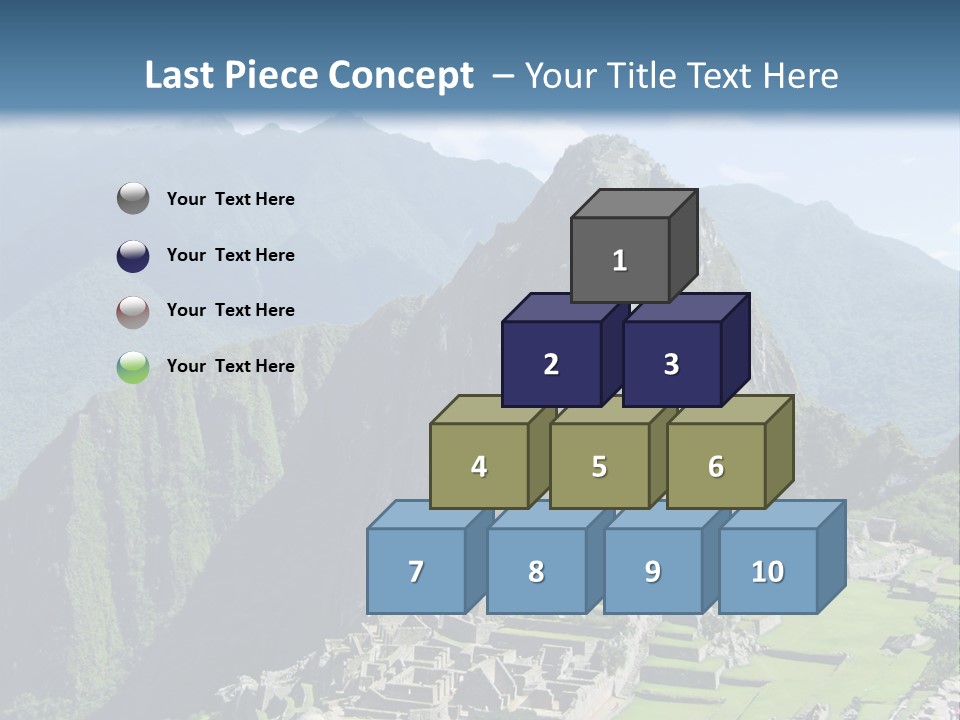 The Lost Incan City Of Machu Picchu Near Cusco, Peru. PowerPoint Template