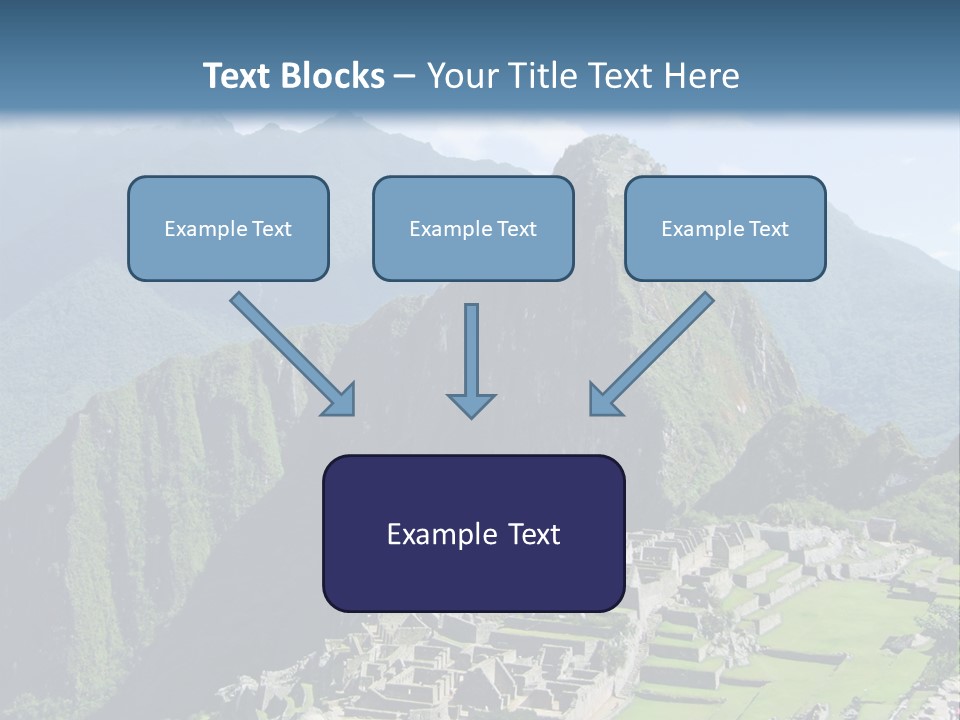 The Lost Incan City Of Machu Picchu Near Cusco, Peru. PowerPoint Template