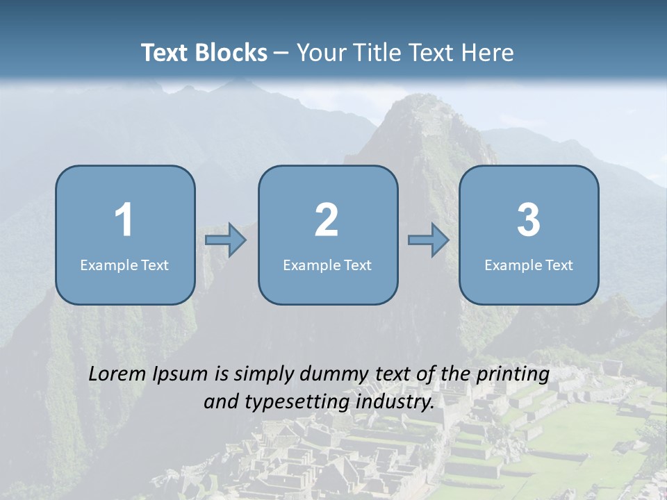 The Lost Incan City Of Machu Picchu Near Cusco, Peru. PowerPoint Template