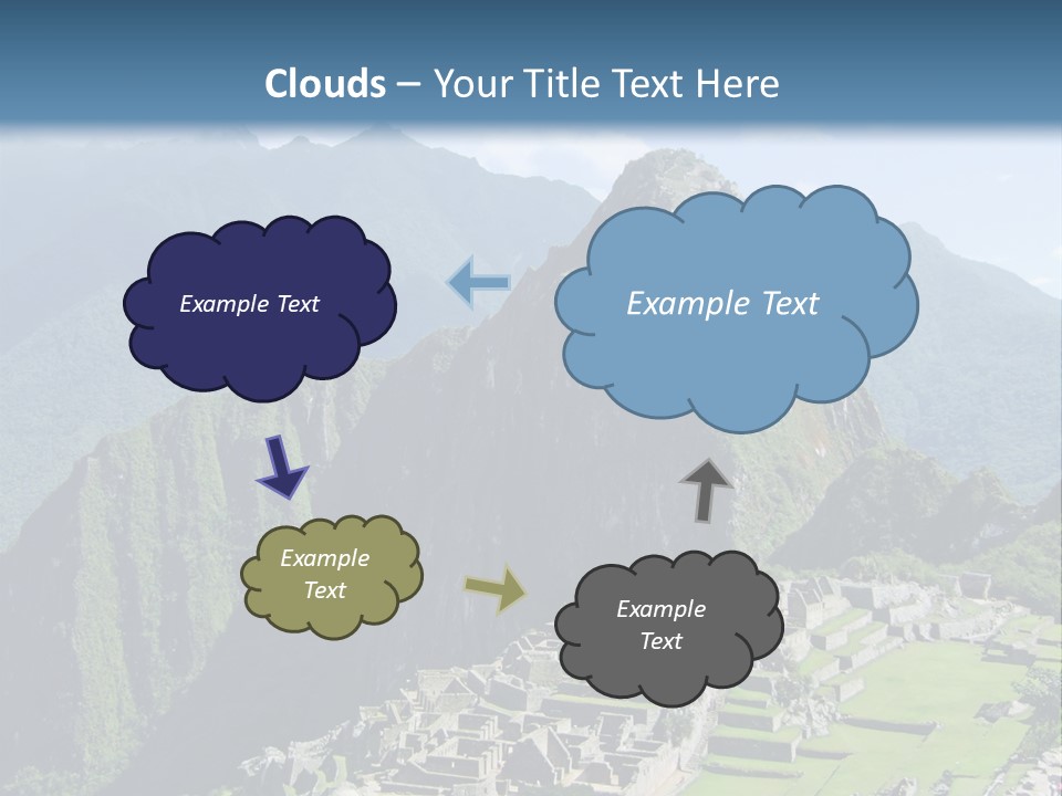 The Lost Incan City Of Machu Picchu Near Cusco, Peru. PowerPoint Template