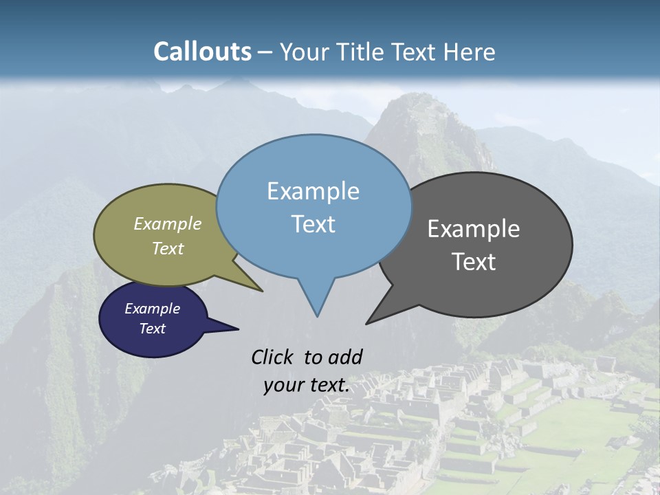 The Lost Incan City Of Machu Picchu Near Cusco, Peru. PowerPoint Template