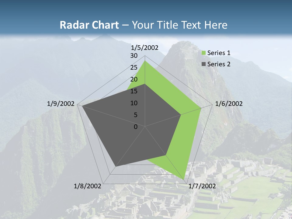 The Lost Incan City Of Machu Picchu Near Cusco, Peru. PowerPoint Template