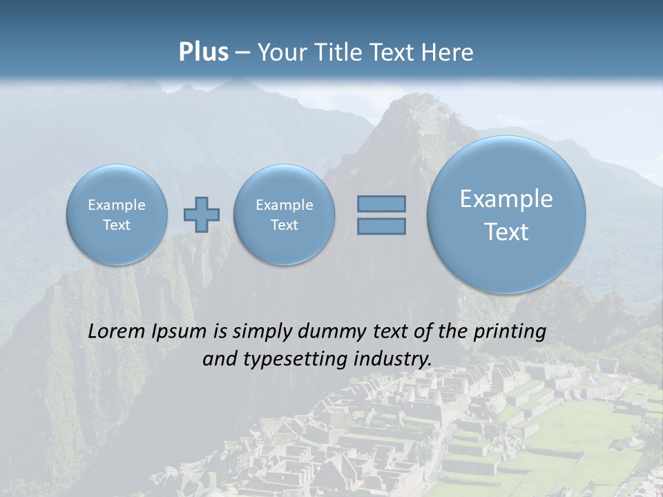 The Lost Incan City Of Machu Picchu Near Cusco, Peru. PowerPoint Template