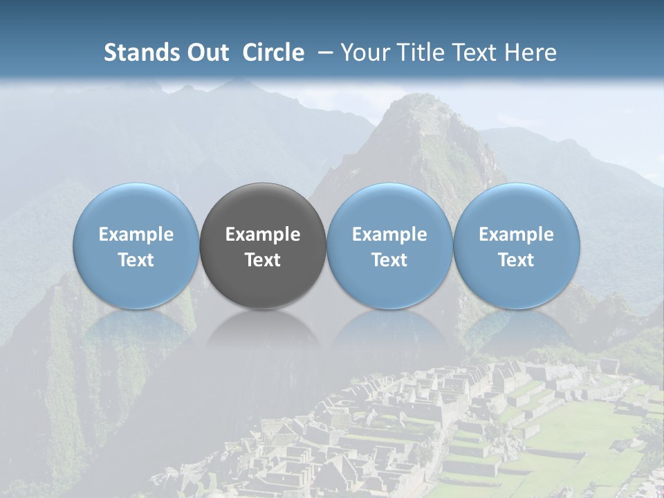 The Lost Incan City Of Machu Picchu Near Cusco, Peru. PowerPoint Template