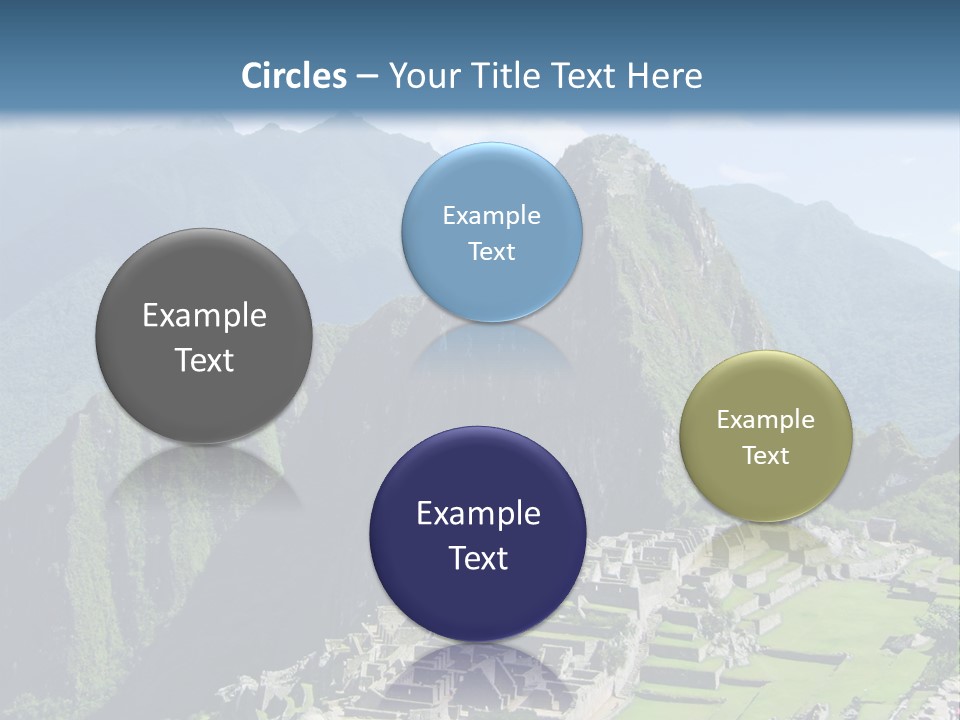 The Lost Incan City Of Machu Picchu Near Cusco, Peru. PowerPoint Template