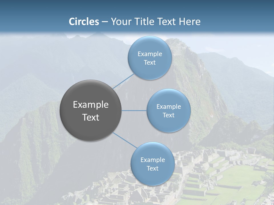 The Lost Incan City Of Machu Picchu Near Cusco, Peru. PowerPoint Template