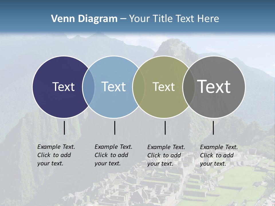 The Lost Incan City Of Machu Picchu Near Cusco, Peru. PowerPoint Template