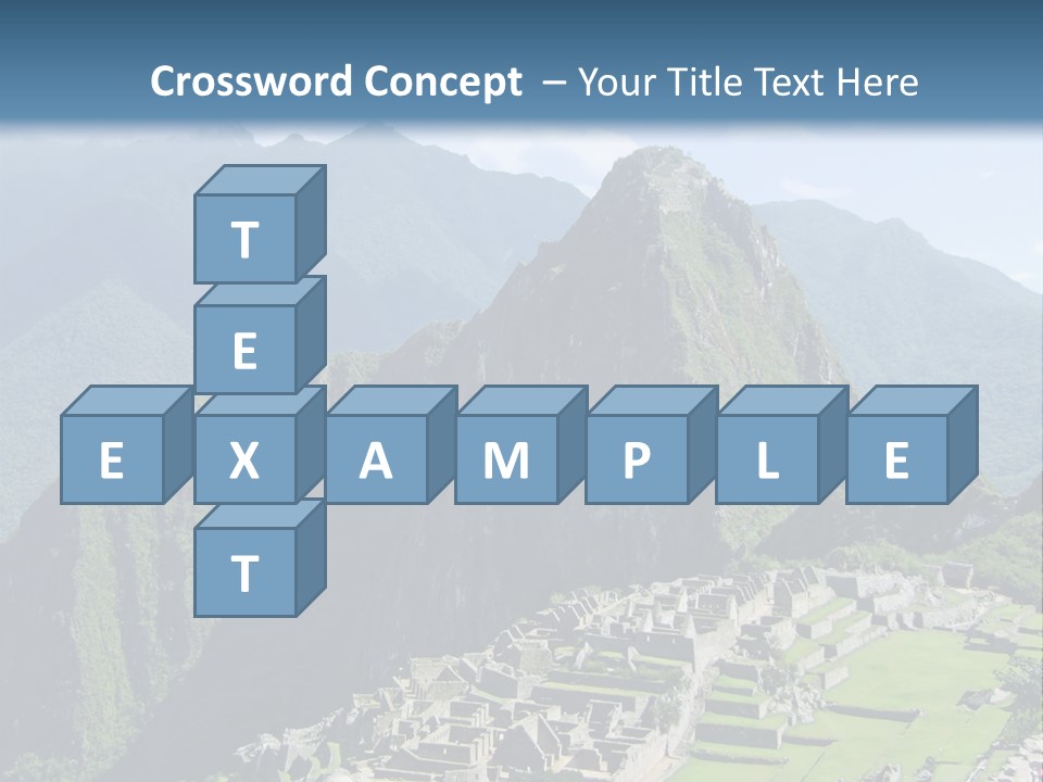 The Lost Incan City Of Machu Picchu Near Cusco, Peru. PowerPoint Template