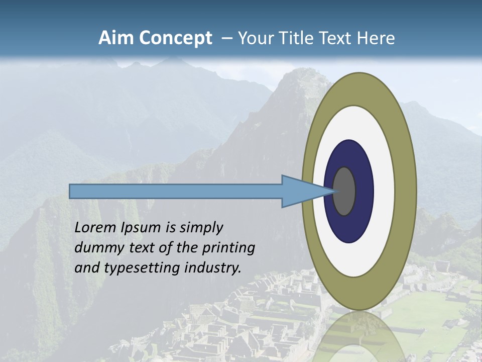 The Lost Incan City Of Machu Picchu Near Cusco, Peru. PowerPoint Template