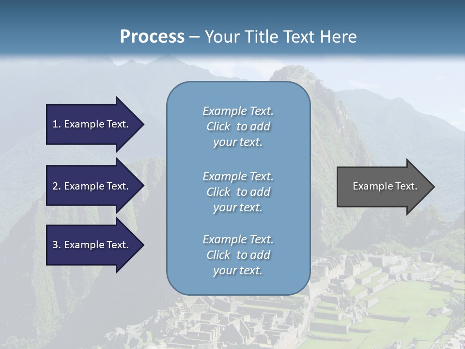 The Lost Incan City Of Machu Picchu Near Cusco, Peru. PowerPoint Template