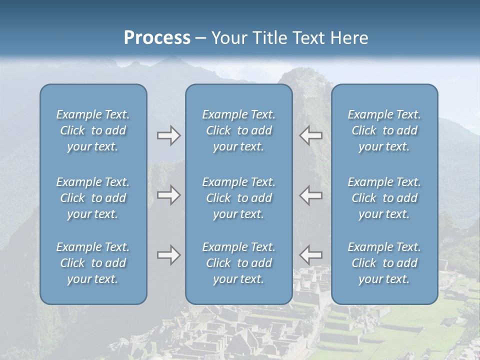 The Lost Incan City Of Machu Picchu Near Cusco, Peru. PowerPoint Template